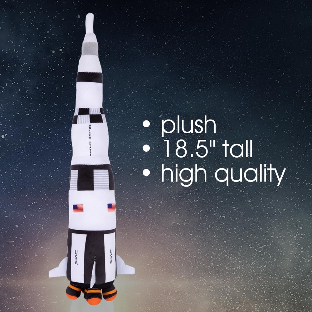Saturn Rocket Plush Toy – 18.5"