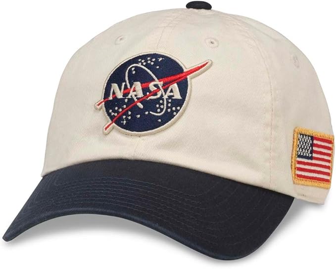 American Needle NASA Licensed Baseball Cap – Ivory/Navy