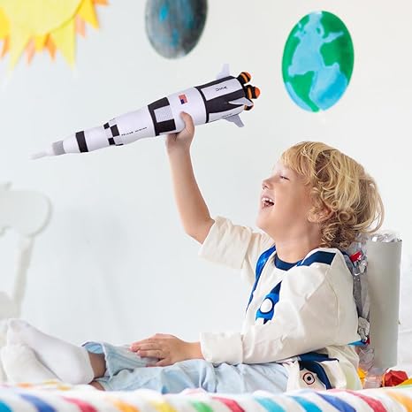 Saturn Rocket Plush Toy – 18.5"