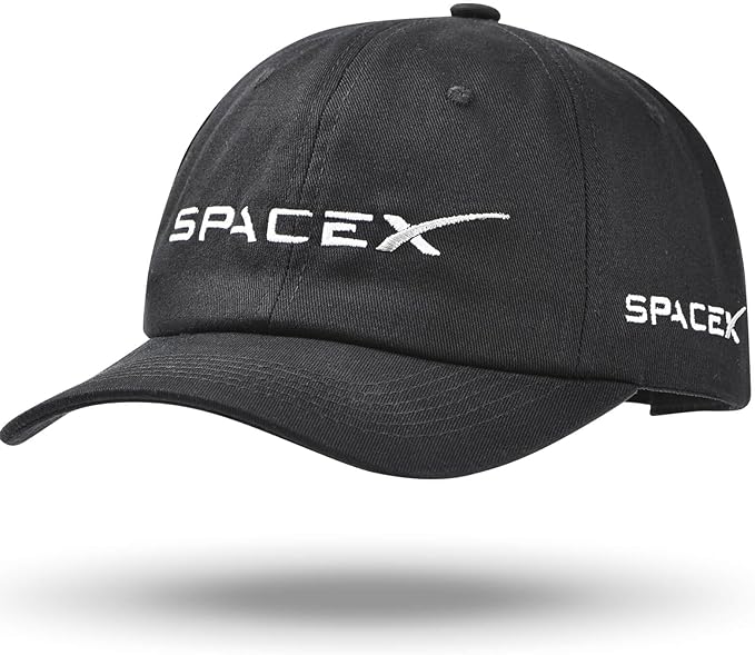 SpaceX Embroidered Baseball Cap – Classic Black Cotton