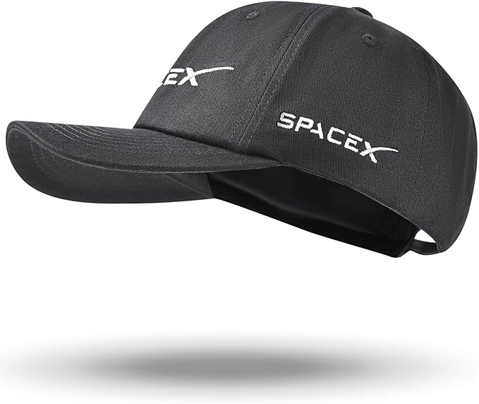 SpaceX Embroidered Baseball Cap – Classic Black Cotton