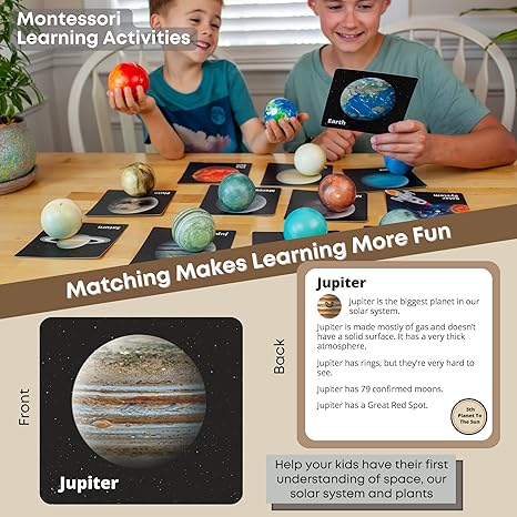 Solar System Stress Balls + Flashcards Set
