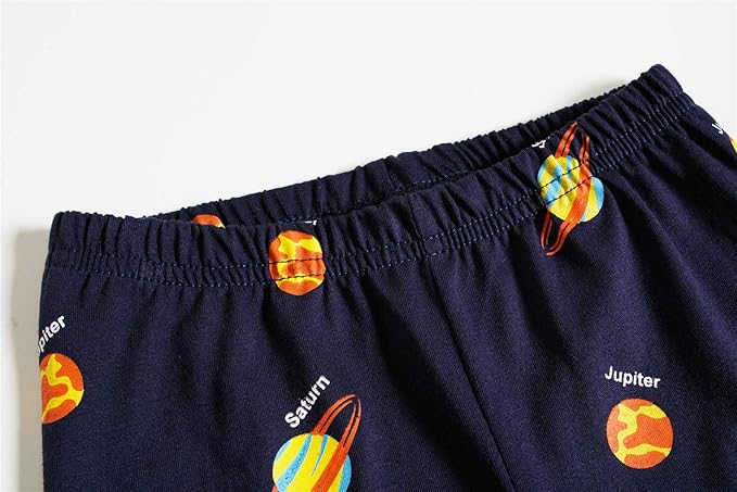 Planet Print Boys Pajamas 2-Piece Set