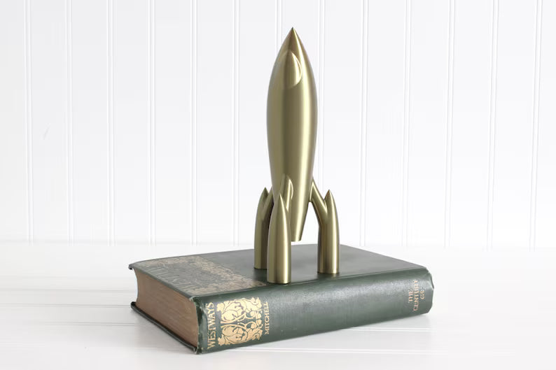 Rocket Ship Figurine – Gold Classic (7")