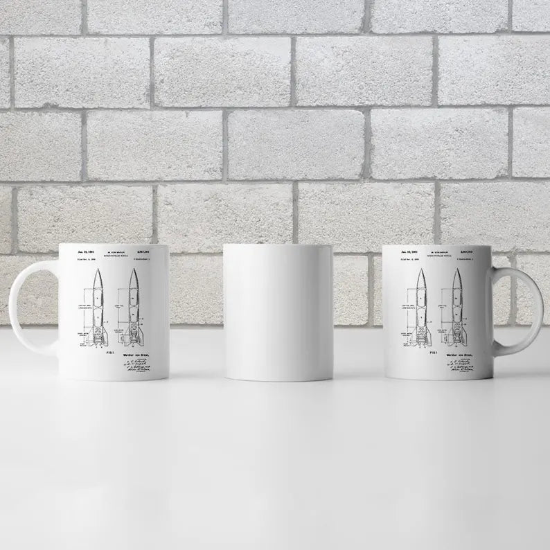 Von Braun Rocket Patent Mug