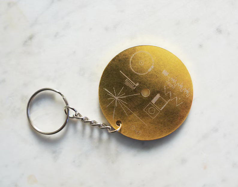 NASA Voyager Golden Record Cover Keyring