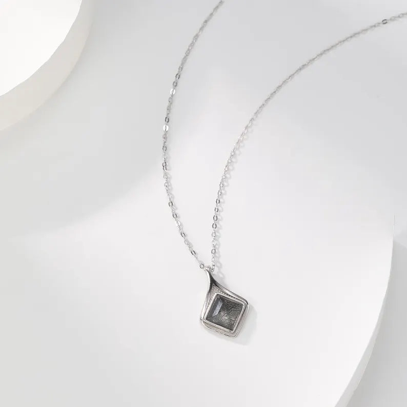 Genuine Meteorite Necklace – Pyramid Pendant