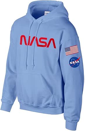 NASA Sweatshirt Hoodie with Flag and NASA logo