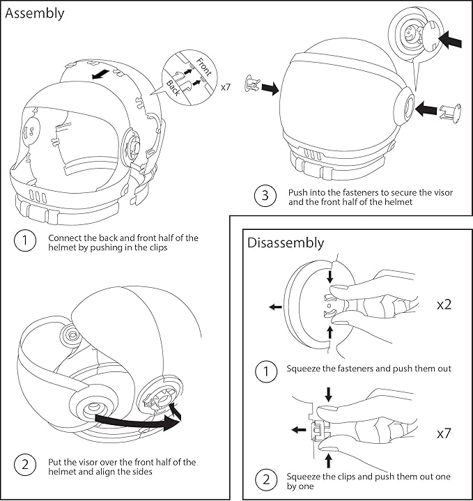 Astronaut Helmet with Movable Visor – Kids Size