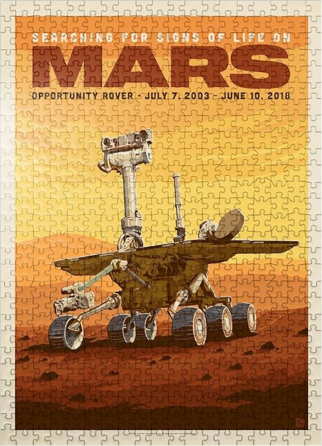 NASA 2003: Mars Opportunity Rover Puzzle – 500 Piece Vintage Poster